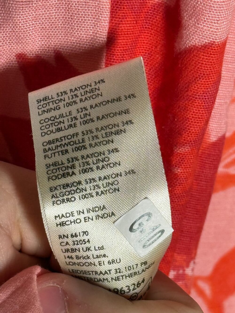 Free People Altura Printed Mini in Strawberry Lemonade Size Medium Linen Floral - Picture 10 of 13